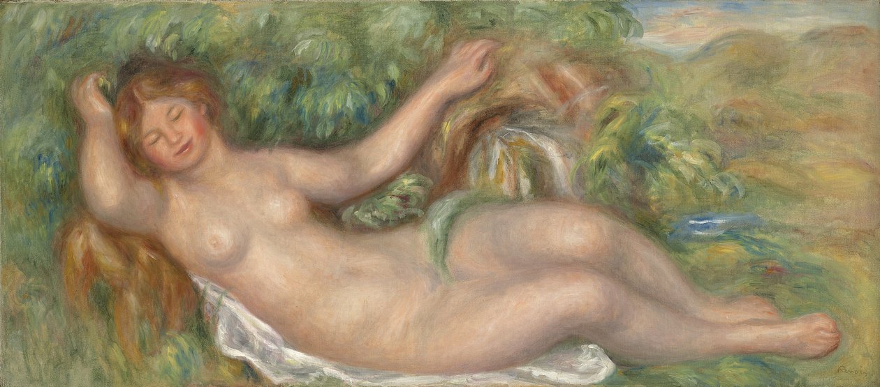 リクライニングヌード;ラソース、1902 作： ピエールオーギュストルノワール