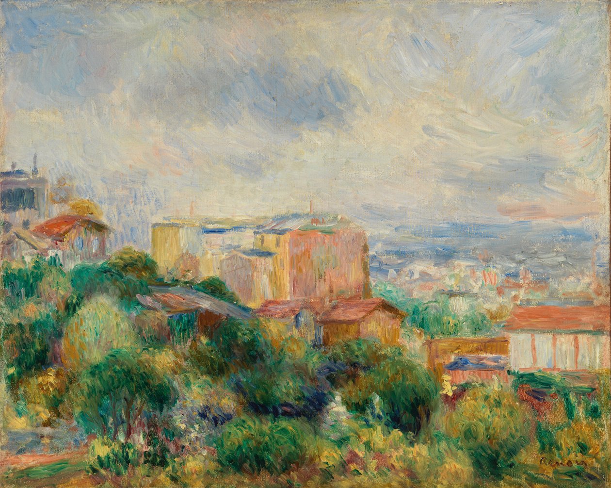 モンマルトルからの眺め (Vue de Montmartre) 作： ピエールオーギュストルノワール