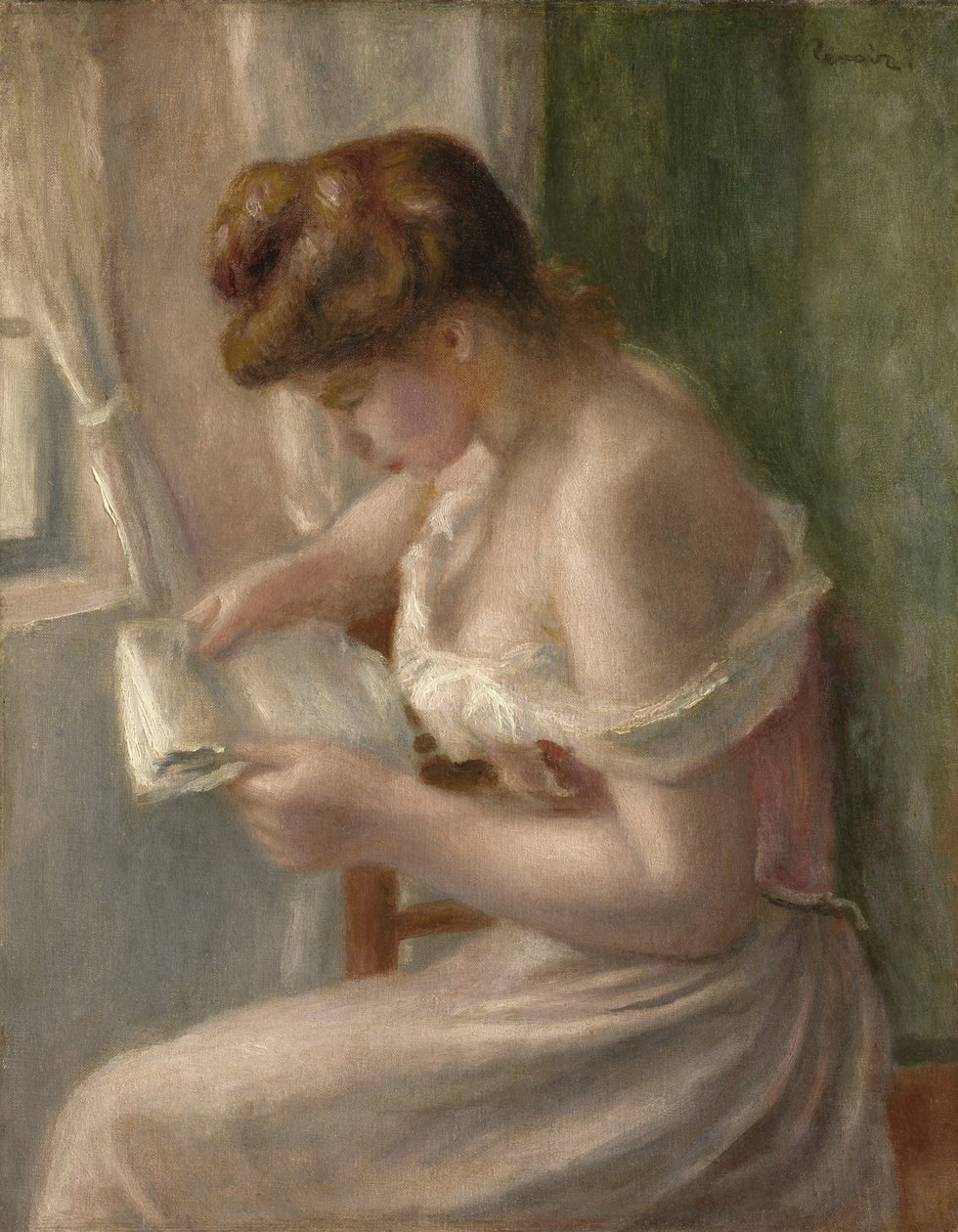 女性の読書、1895年頃 作： ピエールオーギュストルノワール