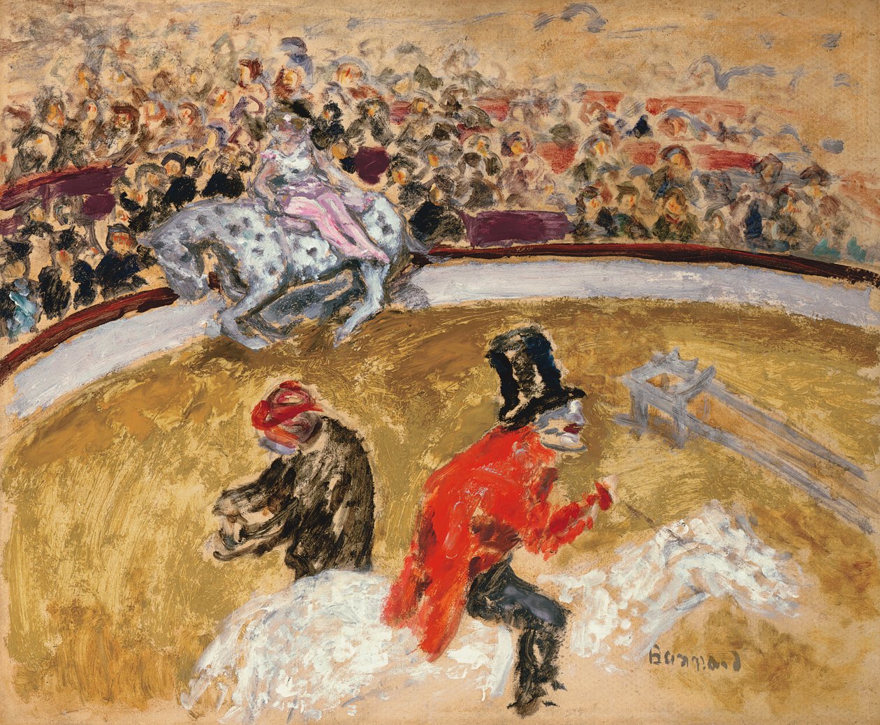 サーカスにて 1897年頃（油彩・板） 作： ピエール・ボナール