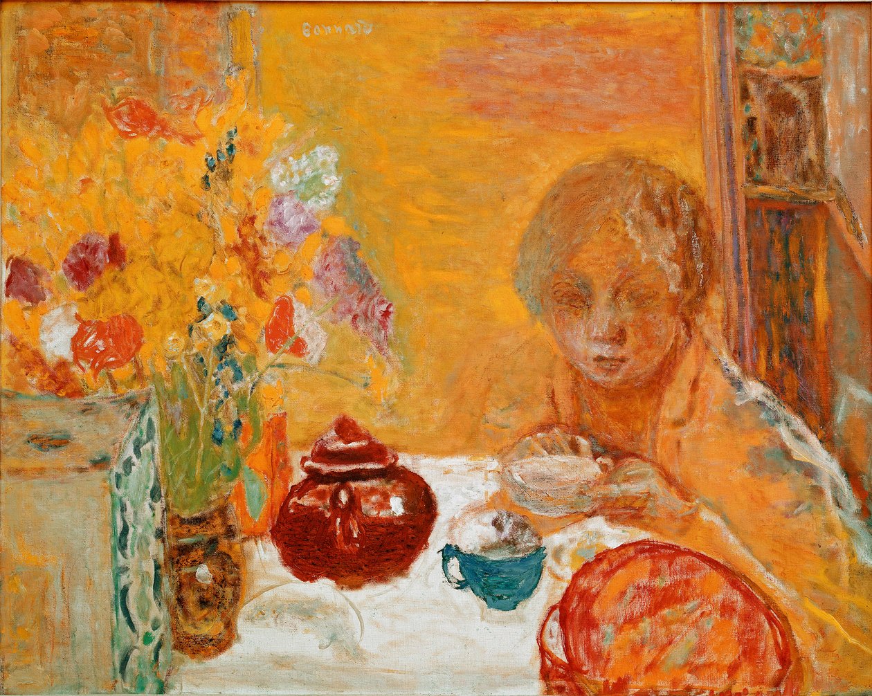 ピエール・ボナール（1867-1947）による《朝食》 1932年頃 作： ピエール・ボナール