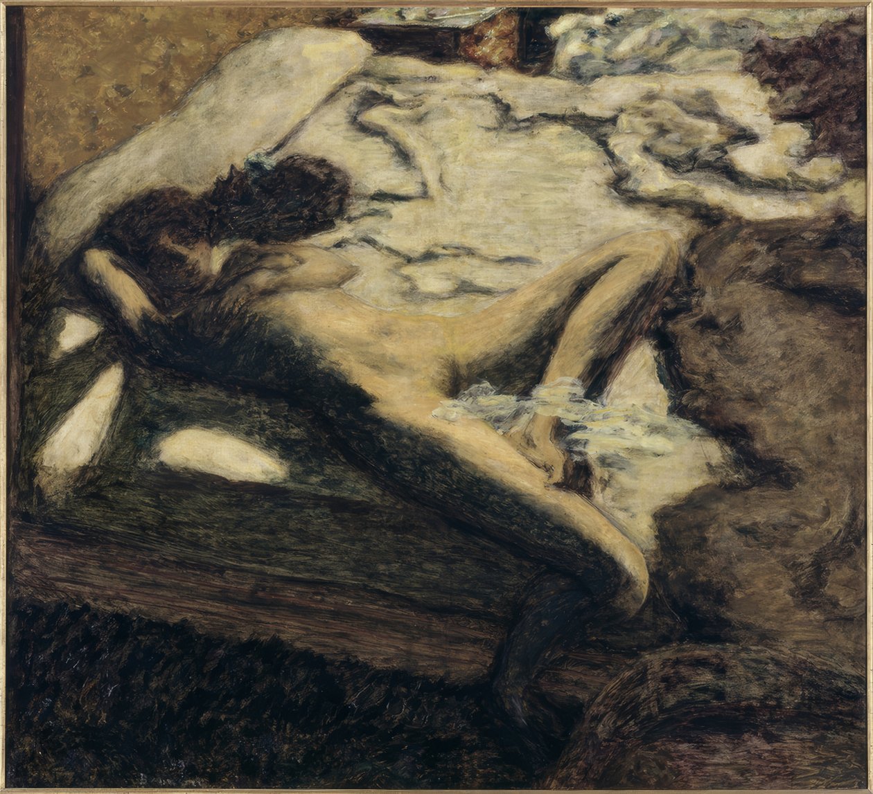 ベッドで眠っている女性、または怠惰 作： ピエール・ボナール