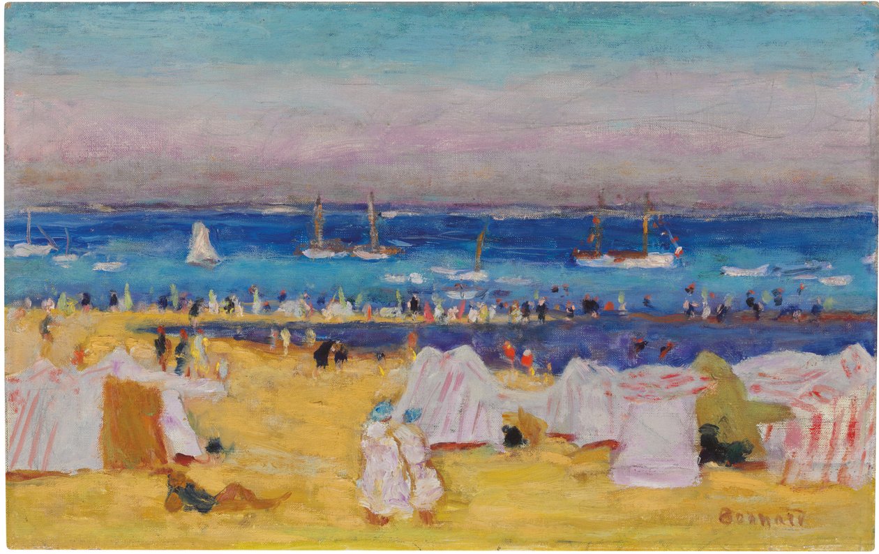 ビーチ（アルカション）、1922年頃（キャンバスに油彩） 作： ピエール・ボナール