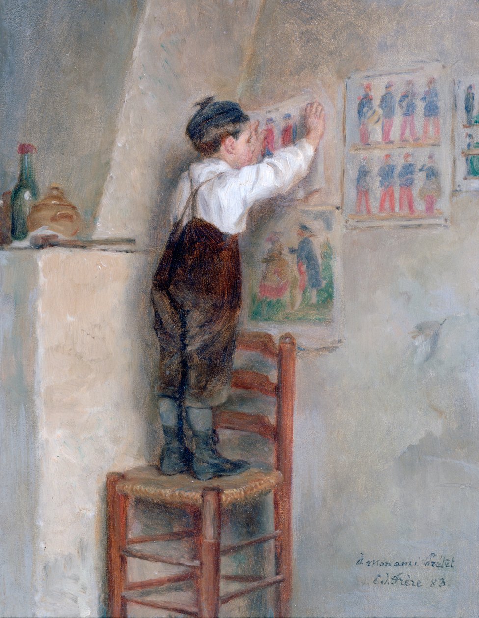 教室で、1883年 作： ピエール・エドゥアール・フレール