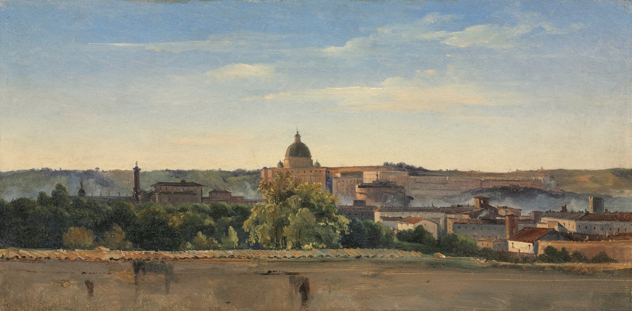 ローマの眺め、c。 1782-1784。 作： ピエール・アンリ・ド・ヴァランシエンヌ