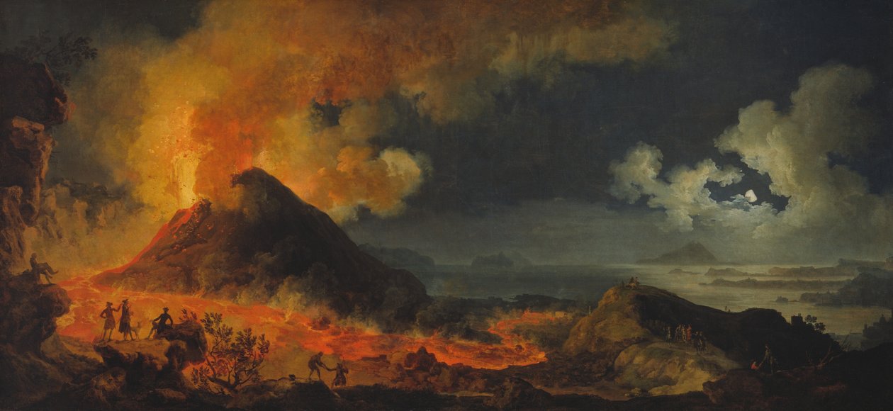 ヴェスヴィオ火山の噴火 作： ピエール・ジャック・ボレール