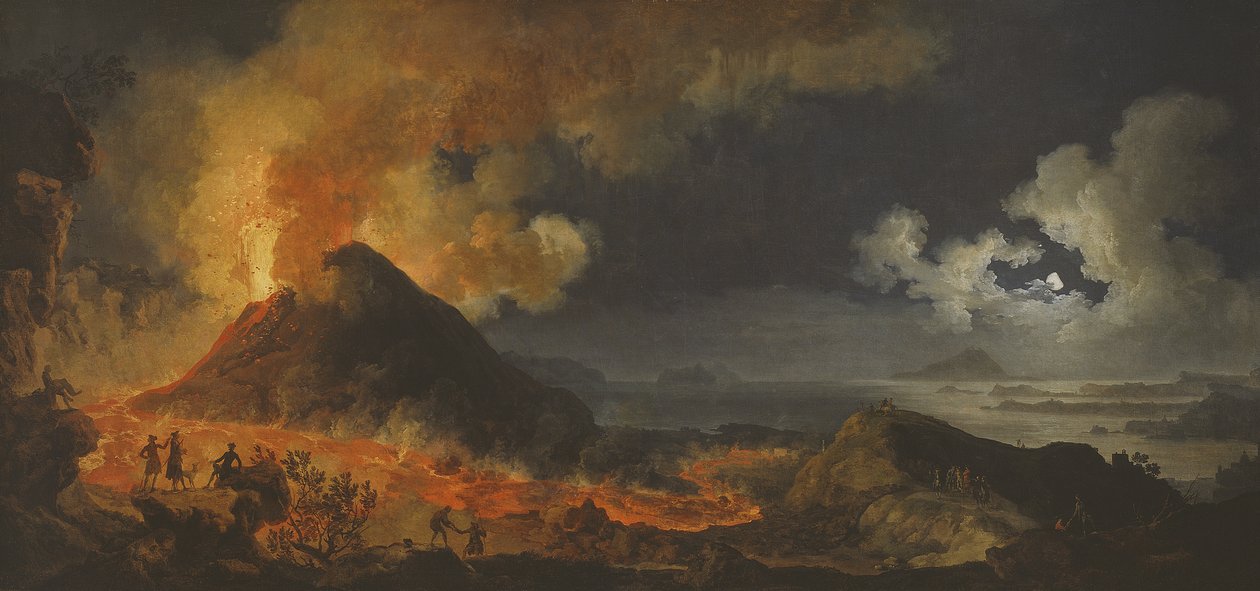 ベスビオ火山の噴火、1771年 作： ピエール・ジャック・ボレール