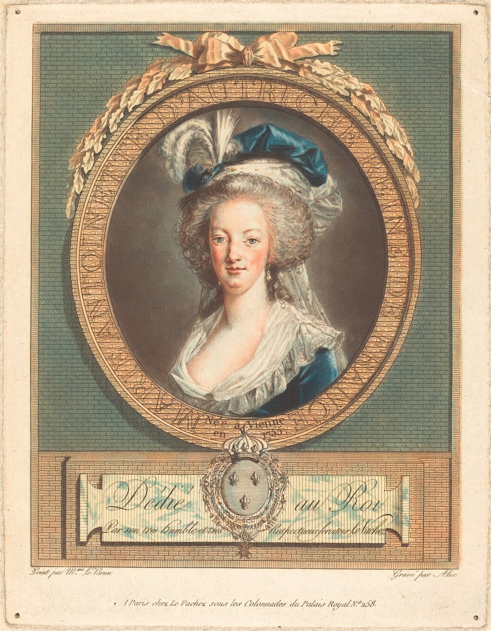 女王マリー・アントワネット、c。 1789年。 作： ピエール・ミシェル・アリックス