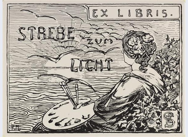 Ex Libris for Emmy E. Seelig 作： ピエト・モンドリアン