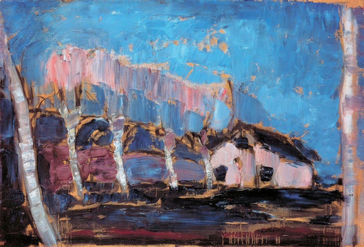 ピエトモンドリアン（1872〜1944）、夜景、1908年。 作： ピエト・モンドリアン
