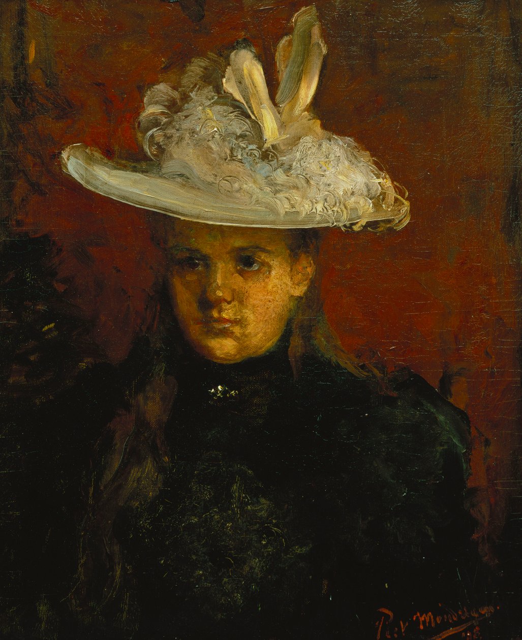 Princesje, c.1898 (油彩・キャンバス) 作： ピエト・モンドリアン