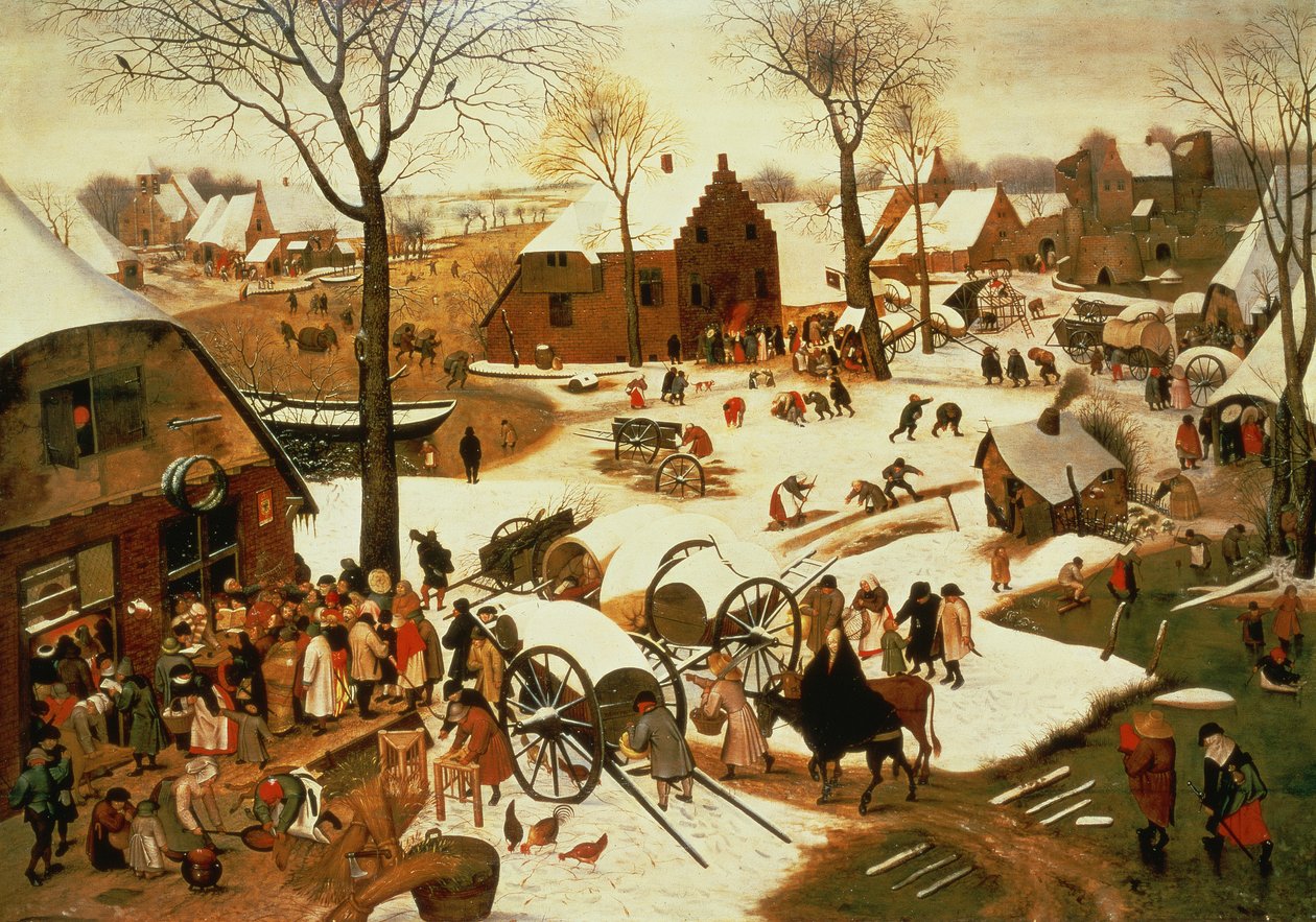 ベツレヘムの国勢調査、1566年頃 作： ピーター・ブリューゲル長老
