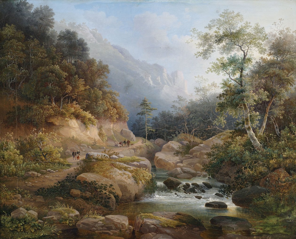 数字で山岳川の風景 作： ピーター・フランシス・ピーターズ