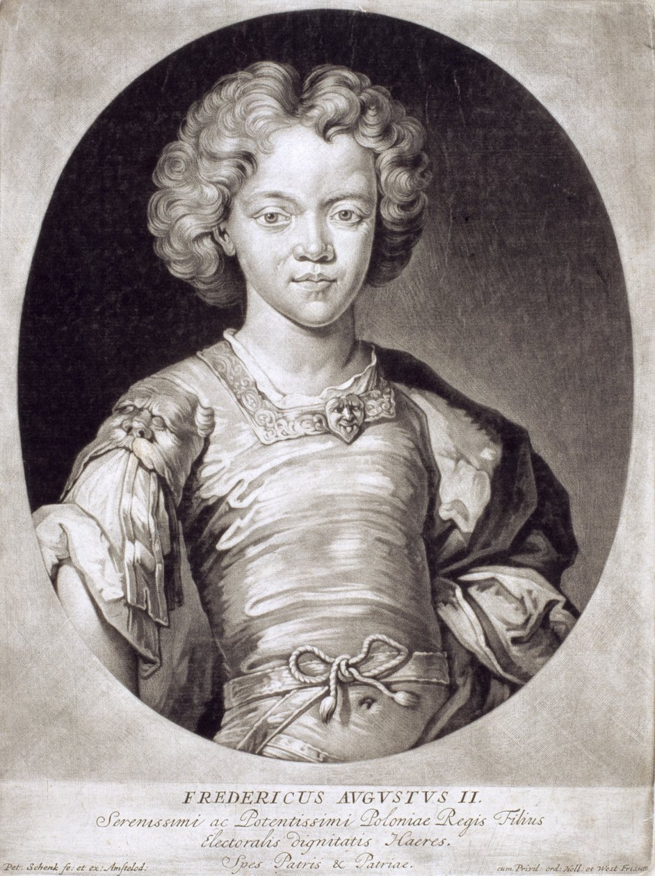 アウグストゥス3世（1696-1763）子供の頃のポーランド王 作： ピーター・シェンク