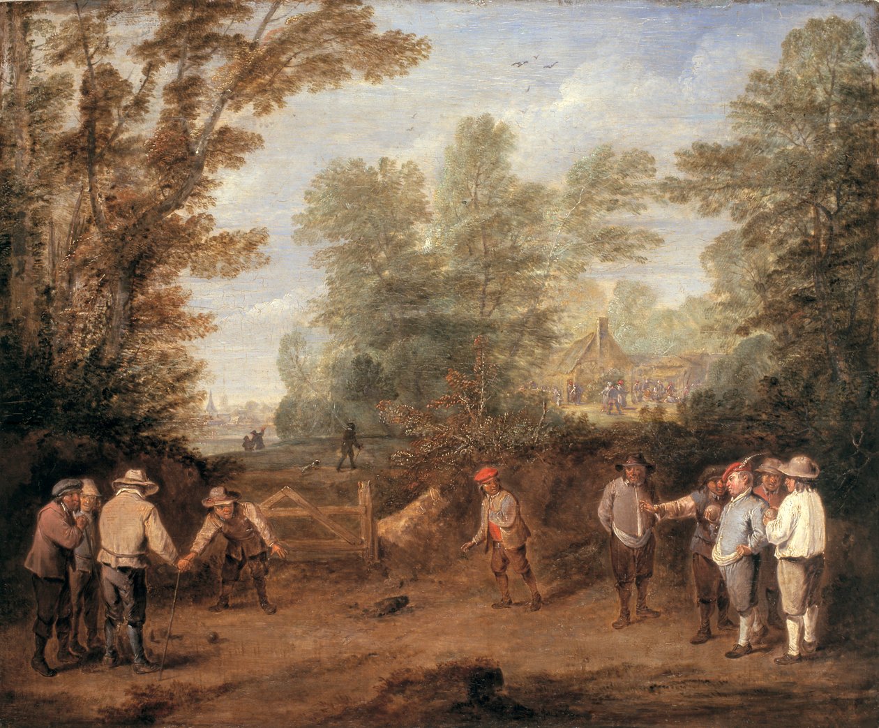 A game of bowls」1705年～1734年 作： ピーター・アンギリス