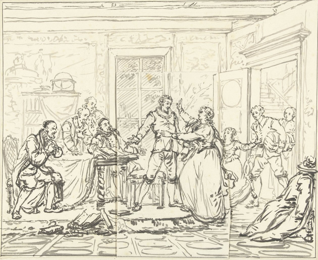 ジェイコブ・シモンズ・デ・ライクの舞台シーン 作： Pieter Bartholomeusz床屋