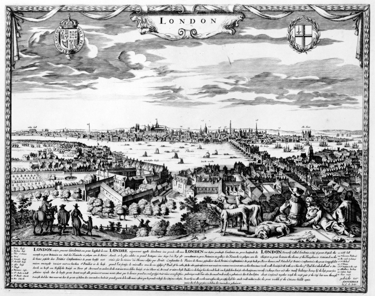ロンドンの眺め、1700年頃 作： ピーター・ヘンドリックス・シュット