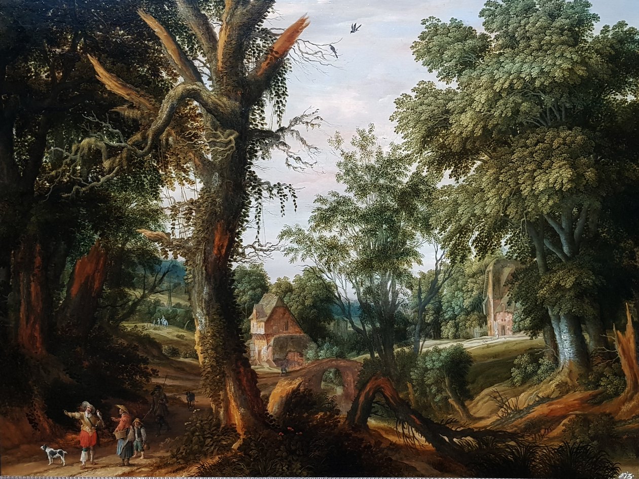 人物のいる森の風景 作： Pieter Stalpaert