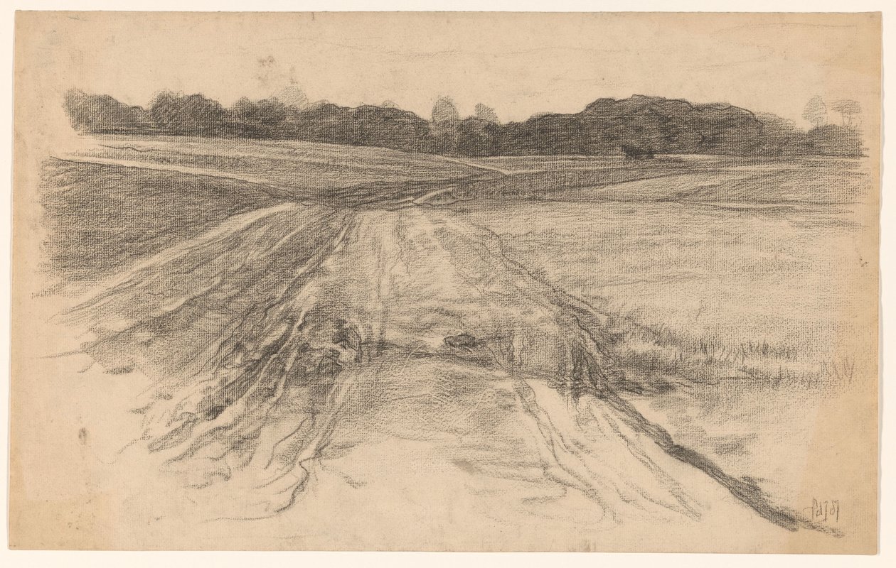 原野を通る田舎道 作： Pieter de Josselin