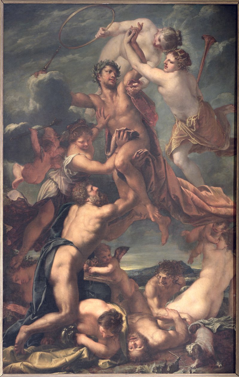 オーストリア皇帝レオポルド1世の神格化（1640-1705）、1658-59 作： ピエトロ・リベリ