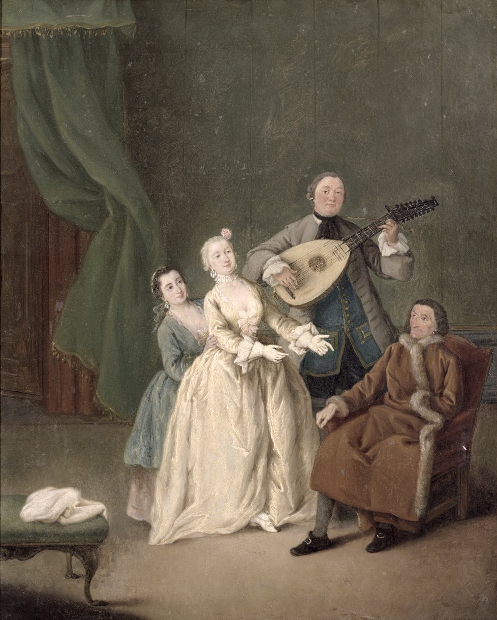 家族コンサート、c.1750 作： ピエトロ・ロンギ