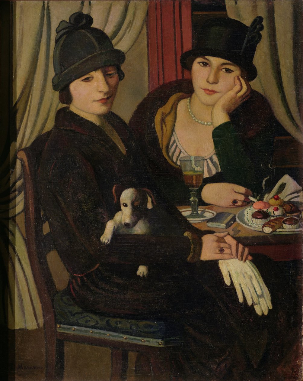 1924年頃のカフェの女性 作： ピエトロ・マルシッヒ