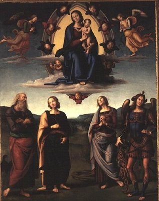 1497年以降の聖人と聖母子 作： ピエトロ・ペルジーノ