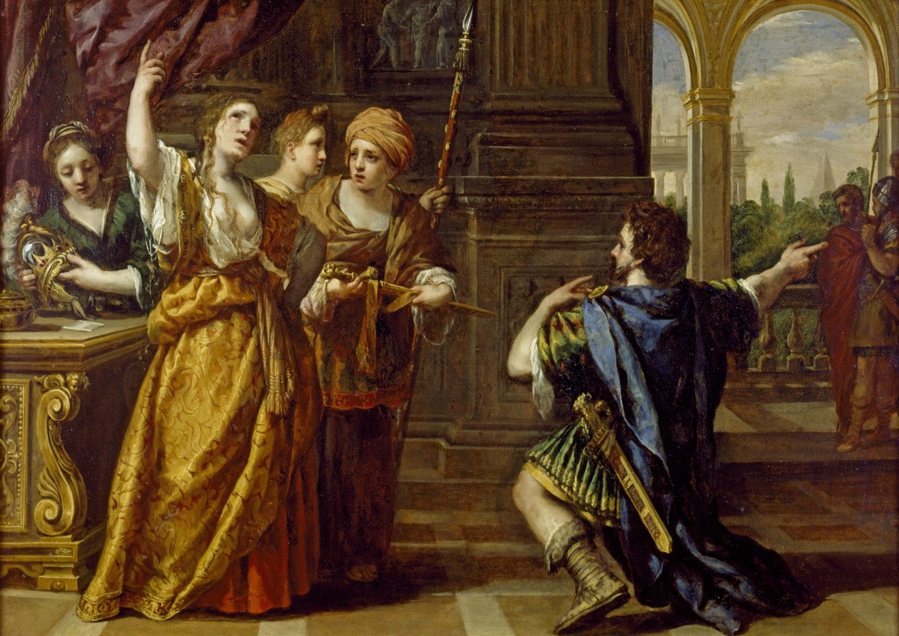 セミラミスの誓い、c。 1623-24（銅に油彩） 作： ピエトロダコルトーナ