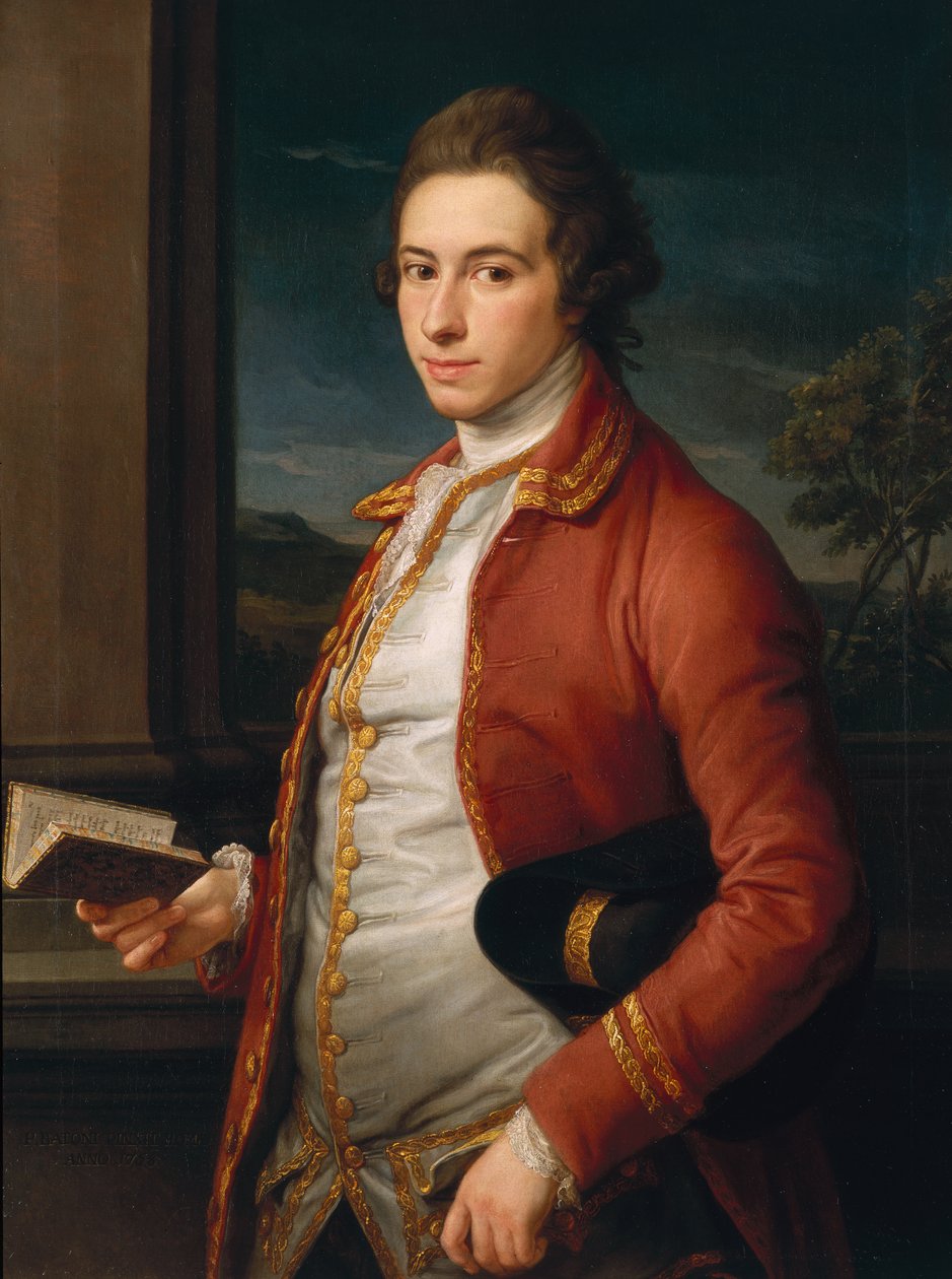 ウィリアム・フィッツハーバート卿（1748-91）、ジョージ3世への紳士の到来、1768年 作： ポンピオジロラモバトーニ