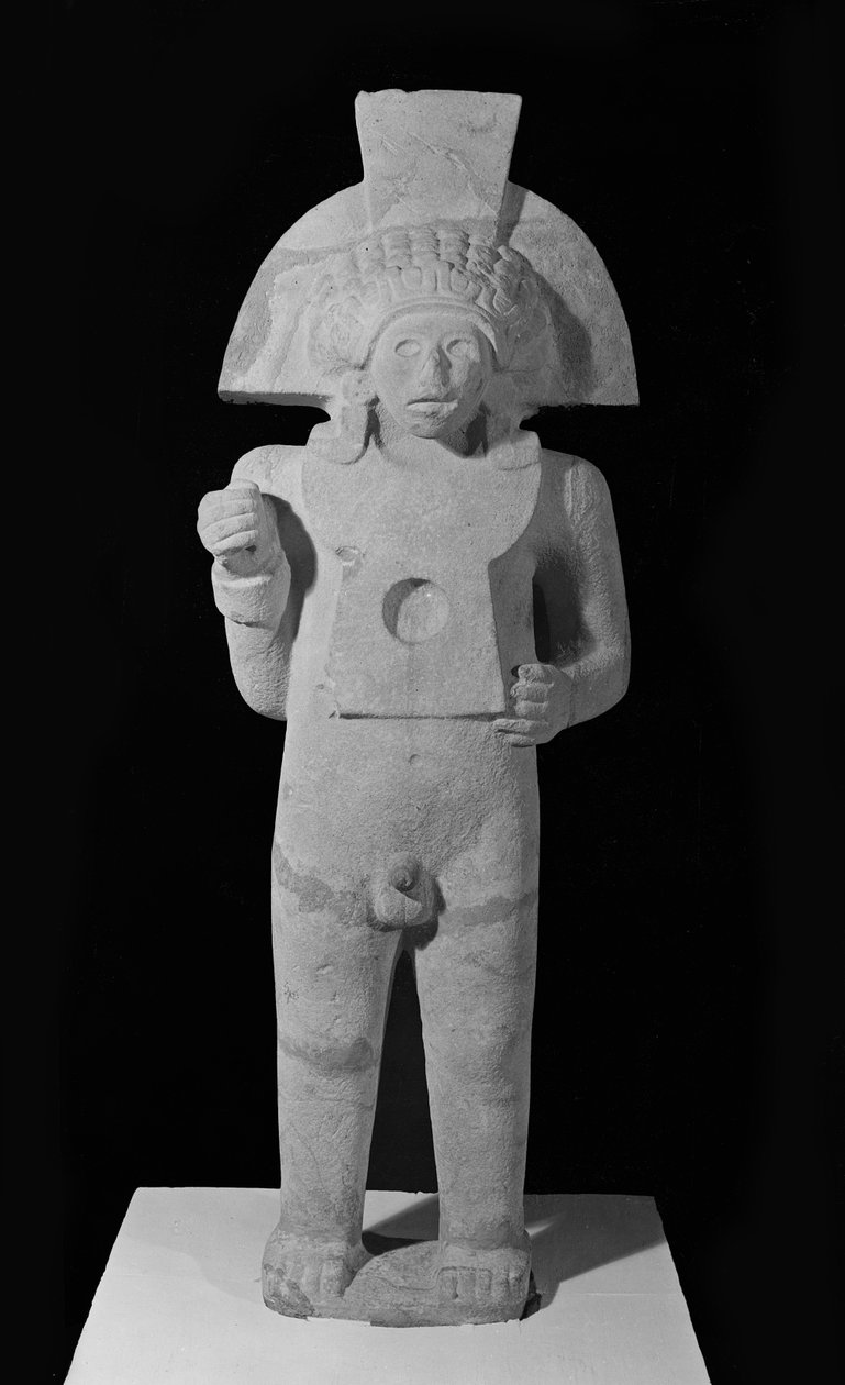 Centeotl、トウモロコシの神、Huastecan、c.1000-1250（石灰岩） 作： プレコロンビアン