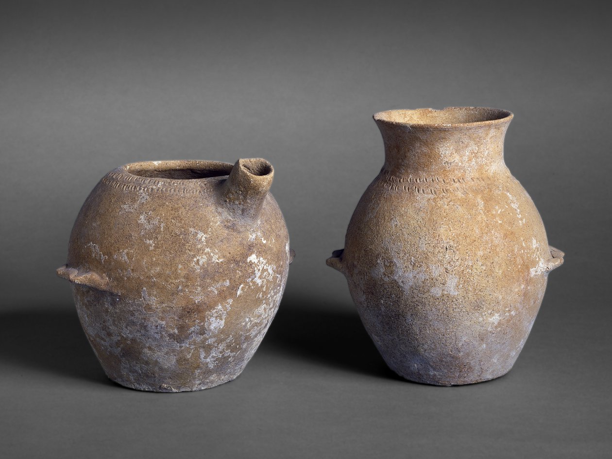 墓P12、エリコ（陶器）からの先史時代の瓶 作： 先史時代