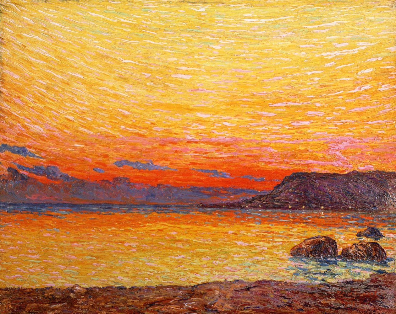 海岸に沈む夕日 作： フィリベルト・ミノッツィ教授