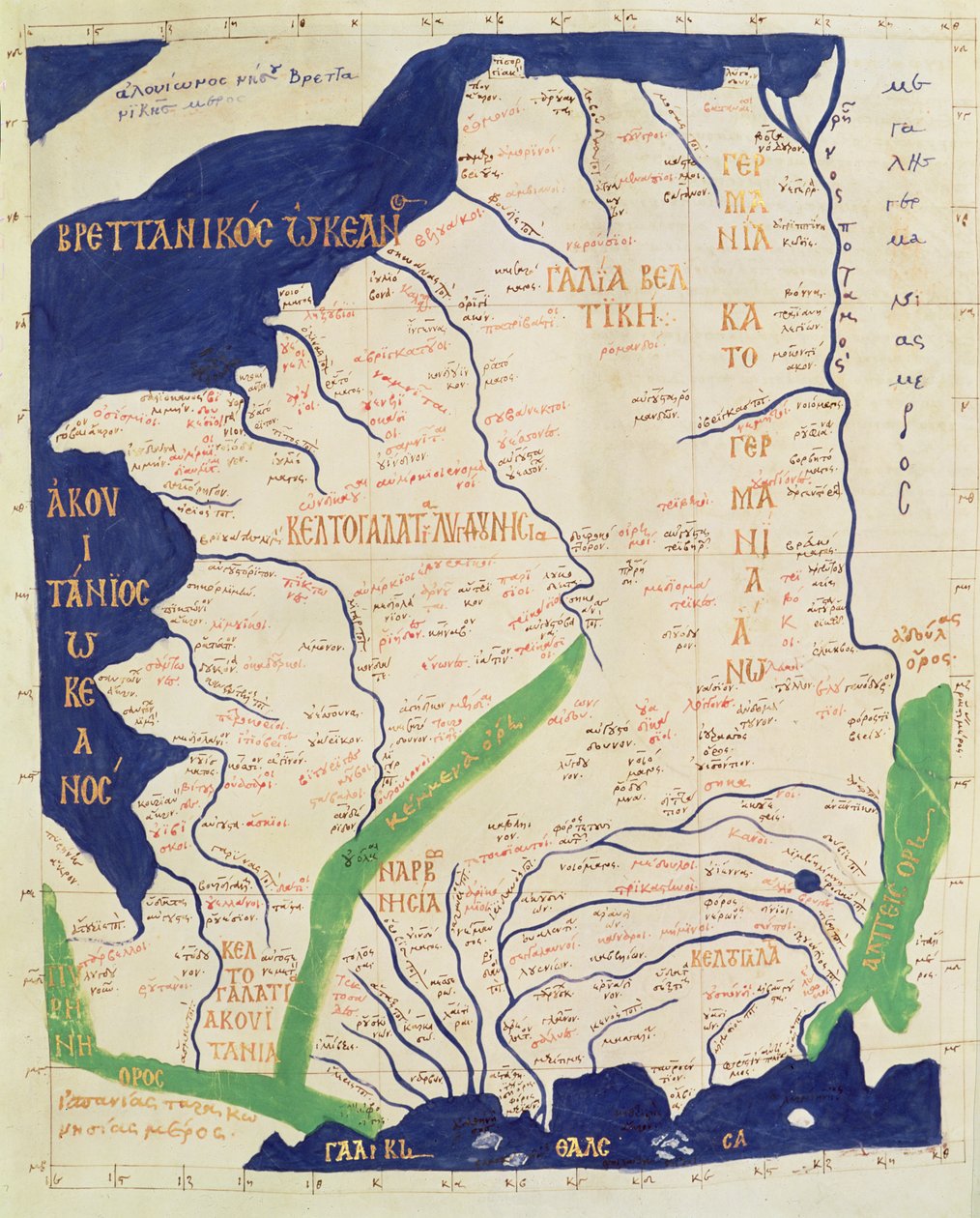 「地理学」からのフランスの地図 作： プトレミー