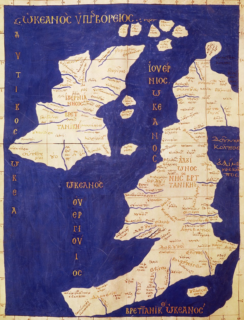 「ジオグラフィア」のイギリス諸島の地図 作： プトレミー