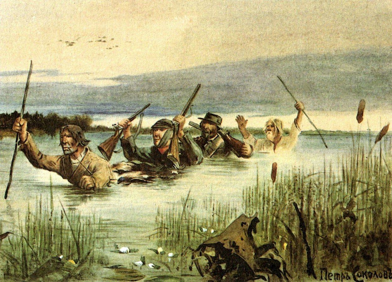 コレクションA Sportsmans SketchesnのIvan Turgenevによる短編Lgovのイラスト：.. .n 作： Pyotr Fyodorovich Sokolov