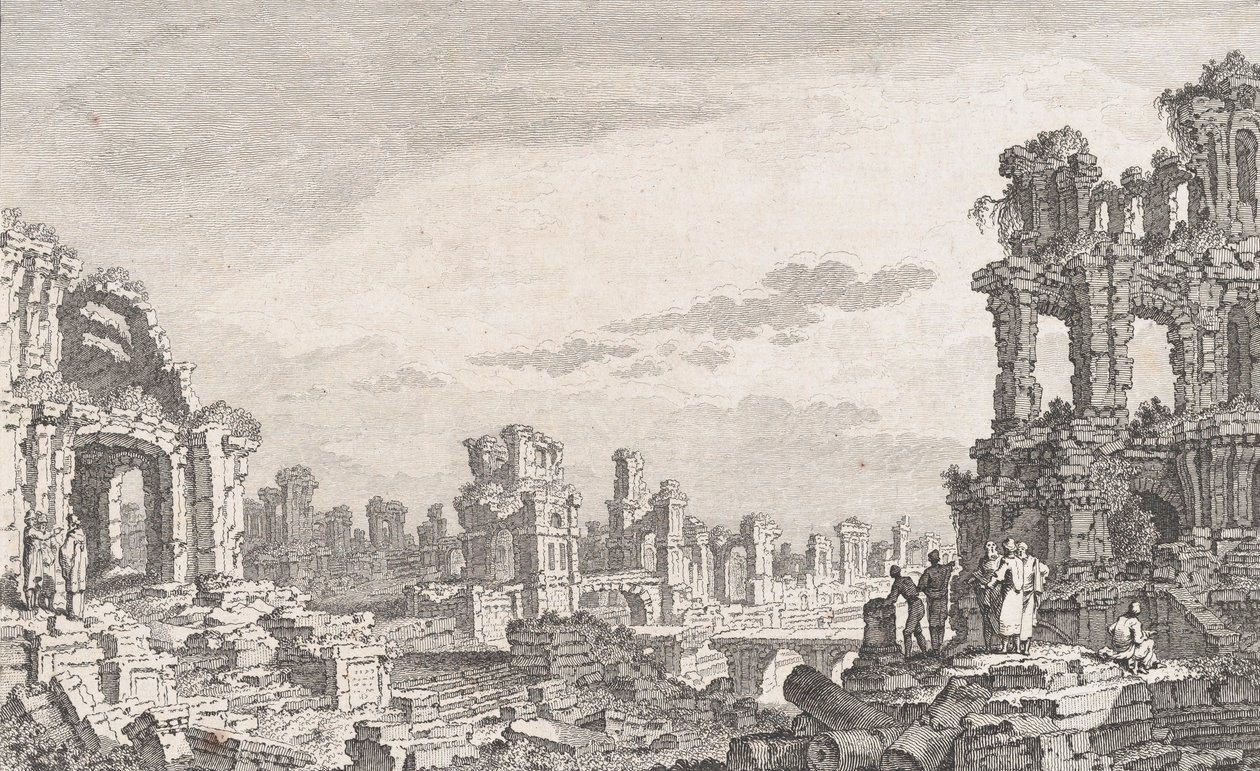 Ruines de Cumes、18 世紀。 作： クエンティンピエールチェデル