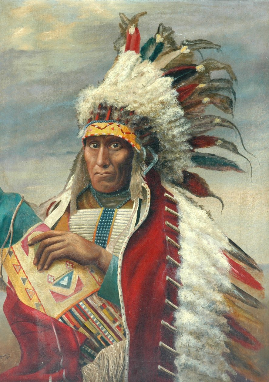 アメリカインディアン、1910 作： R.ラッセル