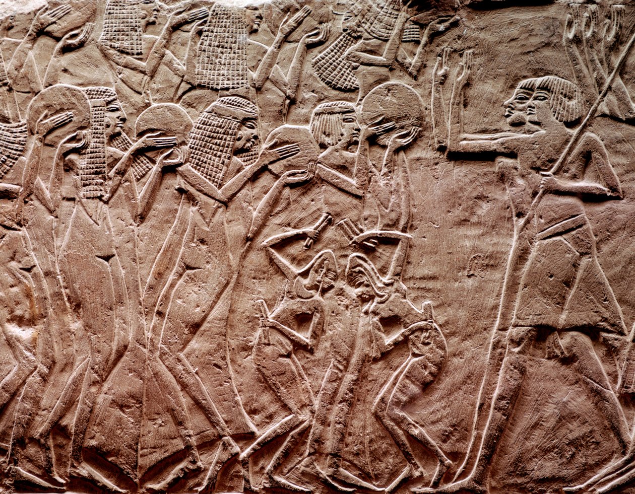 敬意を表して、古代エジプトのレリーフ彫刻 作： R guillemot