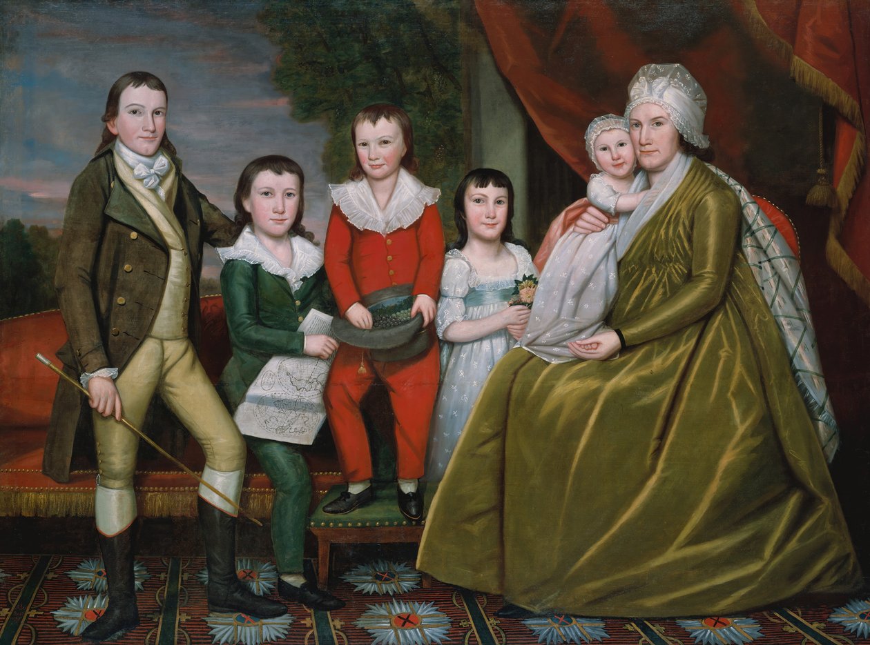 ノア・スミス夫人と子供たち、1798年。 作： ラルフ・アール