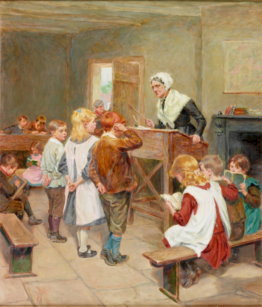 村の学校、1912 作： ラルフ・ヘドリー