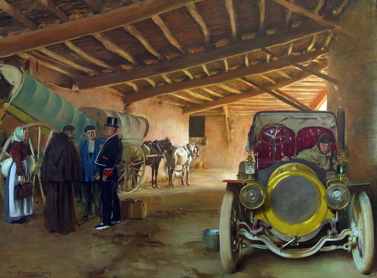 ザ・コーチ・ハウス」 パー・カーサス、ラモン（1866-1932 作： ラモンカサス