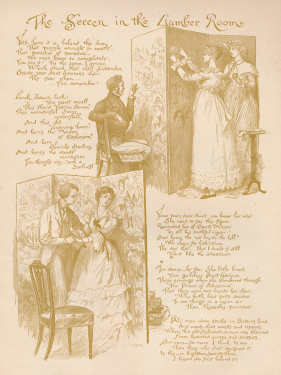 木材室のスクリーン、1886 作： ランドルフ・カルデコット