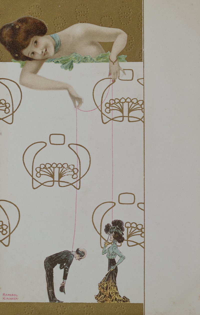 「人形」を描いた絵葉書、1905-10年頃 作： ラファエル・キルヒナー