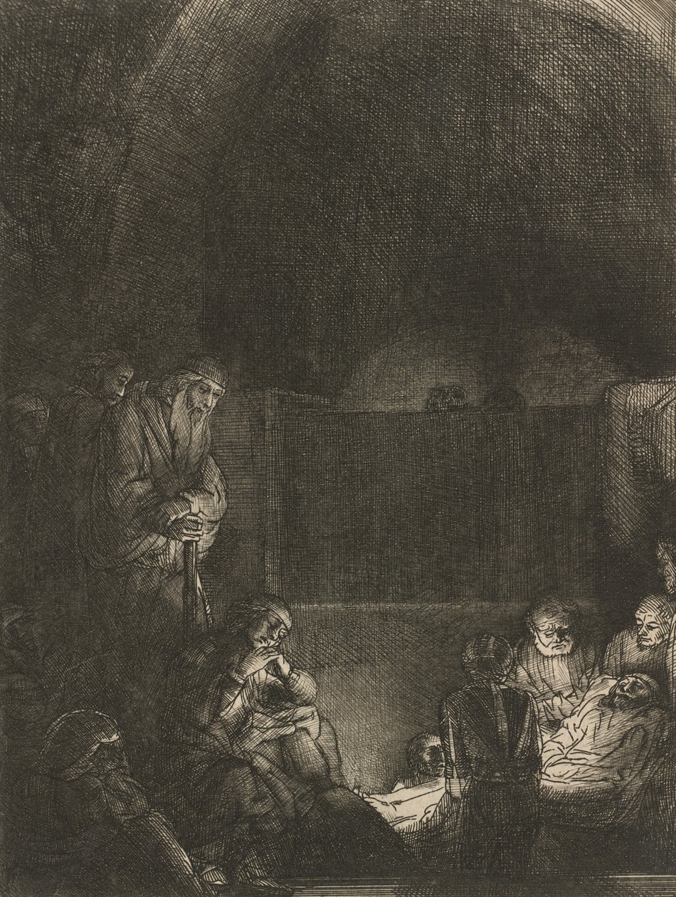 埋葬、c。 1654年。 作： レンブラント・ファン・レイン