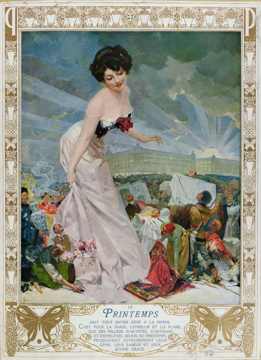 パリのデパート「プランタン」の広告、1911 作： ルネ・レロング