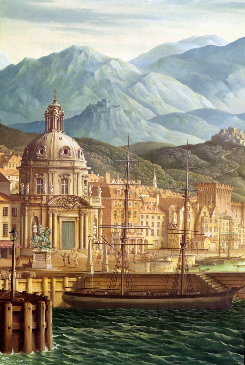 アングルシーのマーケスのダイニングルームの壁画の詳細、1936年の壁画 作： レックス・ウィスラー