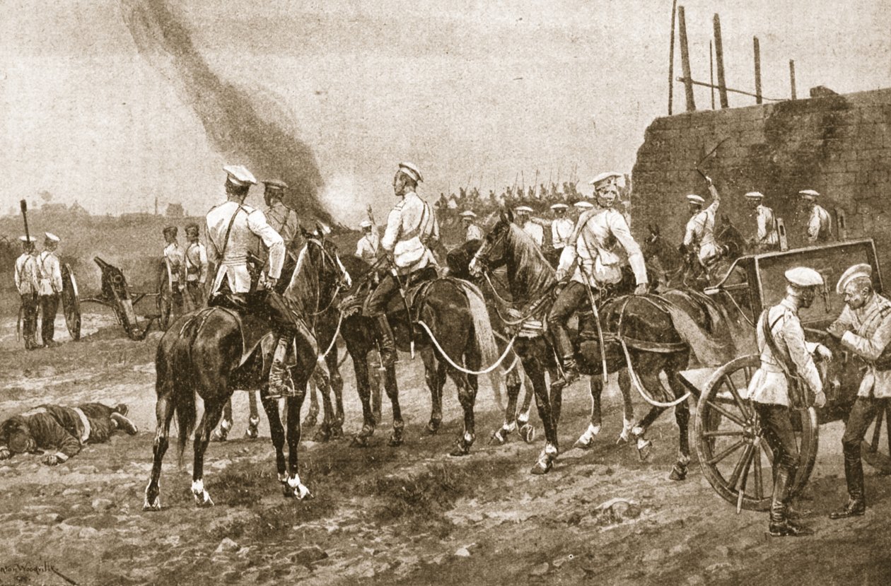 ロシアのコサック砲兵、北京の外で中国人を雇う、「19世紀の戦い：巻。 VII、1900〜1901年の中国戦争、アーチボルドフォーブス、GAヘンティ、少佐A 作： リチャード・カトン・ウッドビル