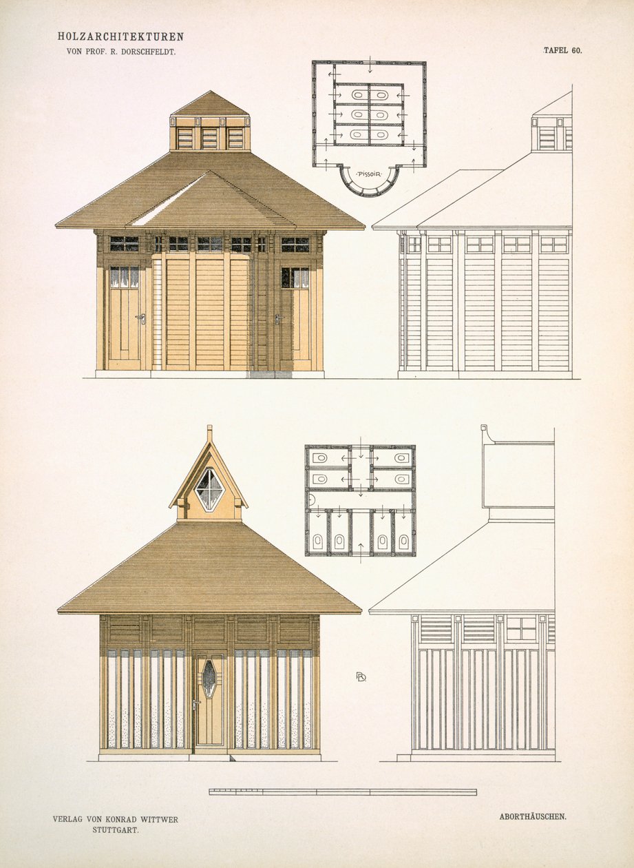 木造建築、1900年頃 作： リチャード・ドーシュフェルト