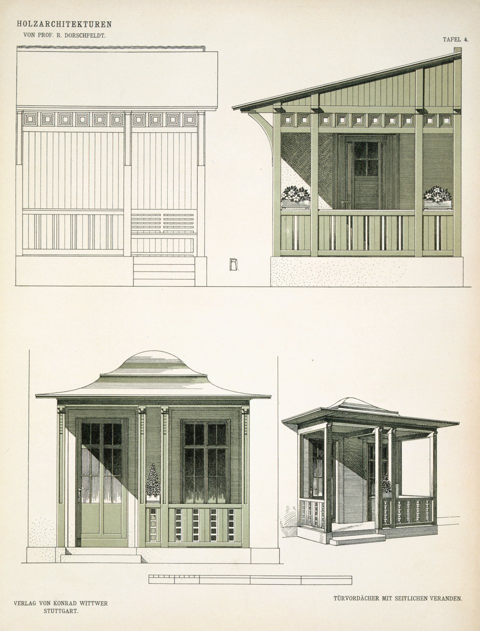 木造建築、1900年頃 作： リチャード・ドーシュフェルト