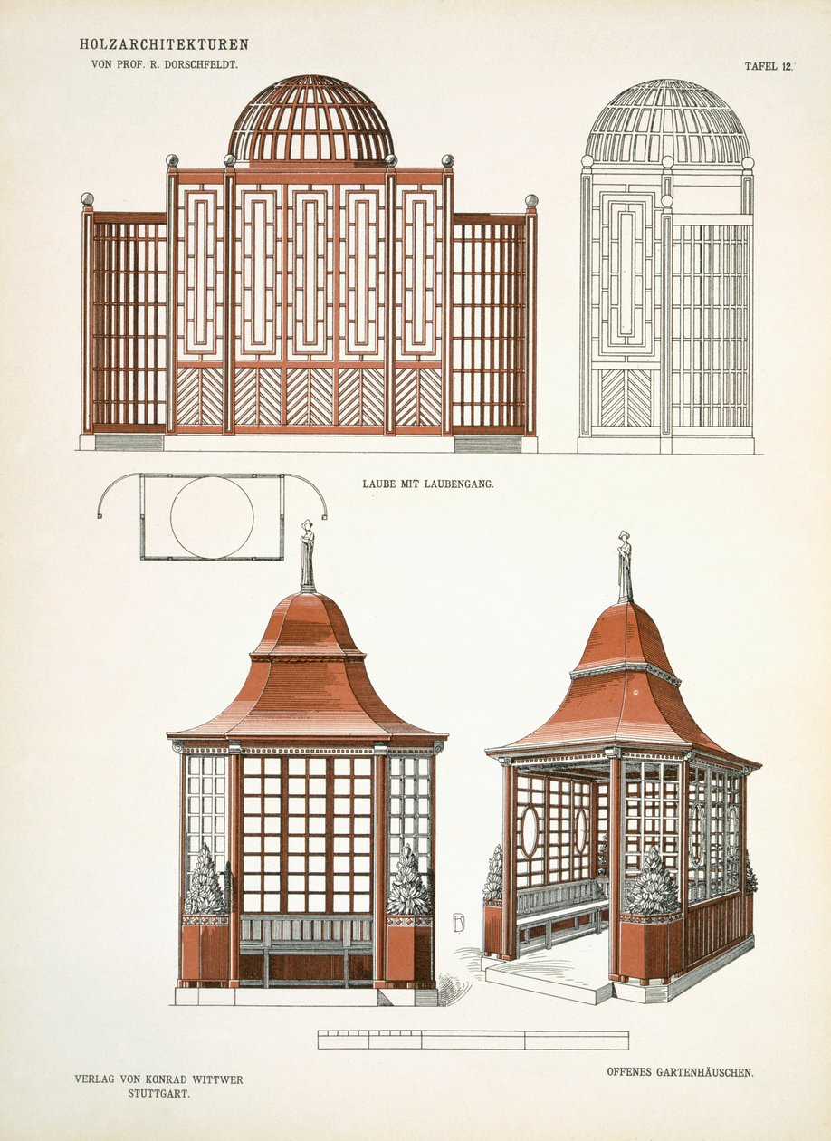 木造建築、1900年頃 作： リチャード・ドーシュフェルト